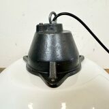 Enamel and cast iron industrial pendant light 1960s