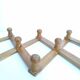 Coat rack accordion vintage light wood 10 hooks