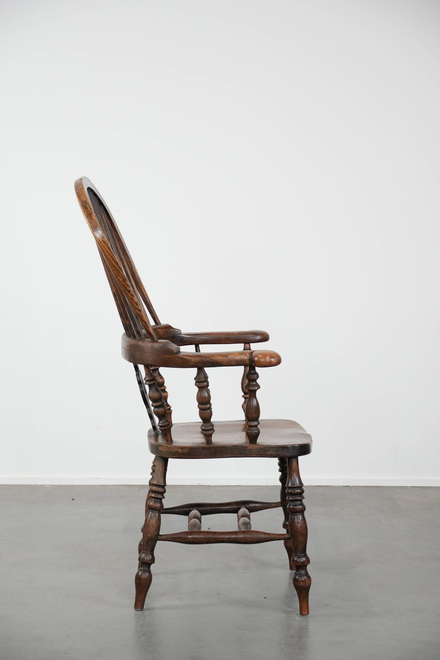 Antique English Highback Windsor Chair from the 18th Century