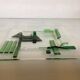 Pocket tray with green glass paste inlays