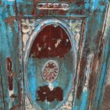 Old blue wooden cabinet with beautiful patina