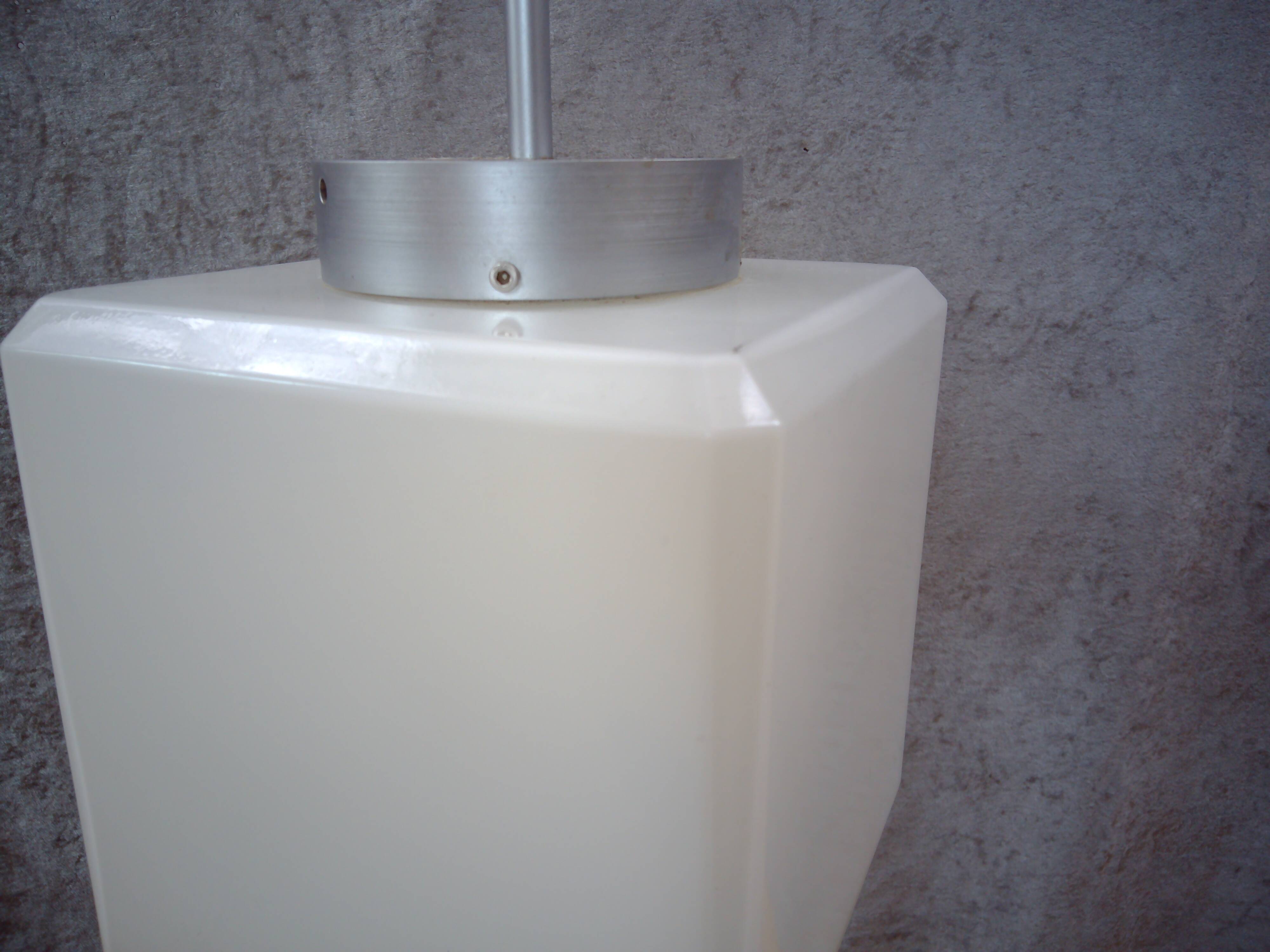 Square glass ceiling lamp