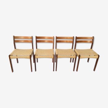 Ensemble de quatre chaises danoise
