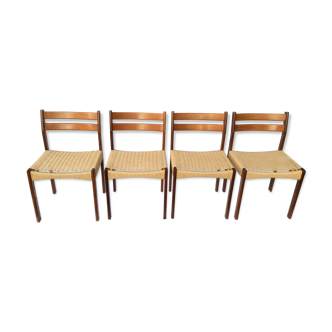 Set of four danish dining chairs