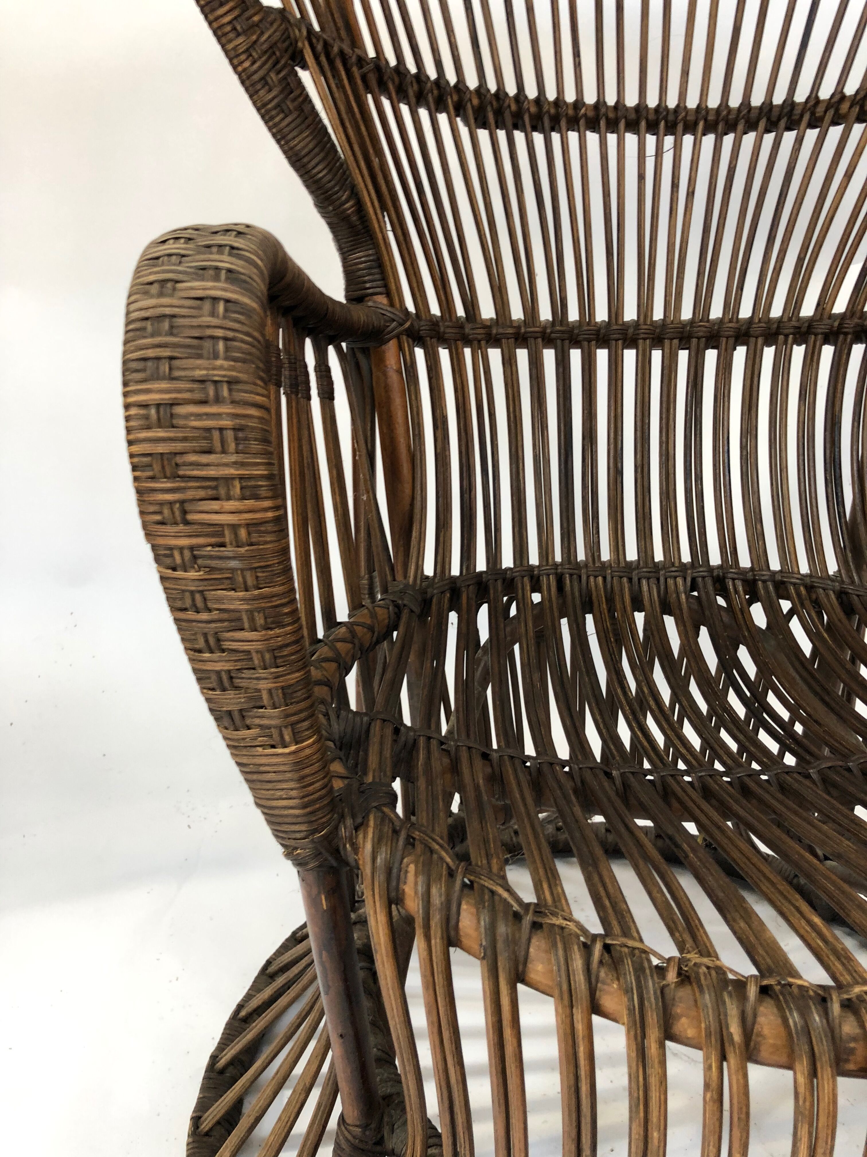 Armchair in rattan