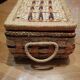 Petite boite a couture en osier vintage