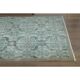 1970s vintage Turkish hand-knotted wool cotton green area rug 196x224
