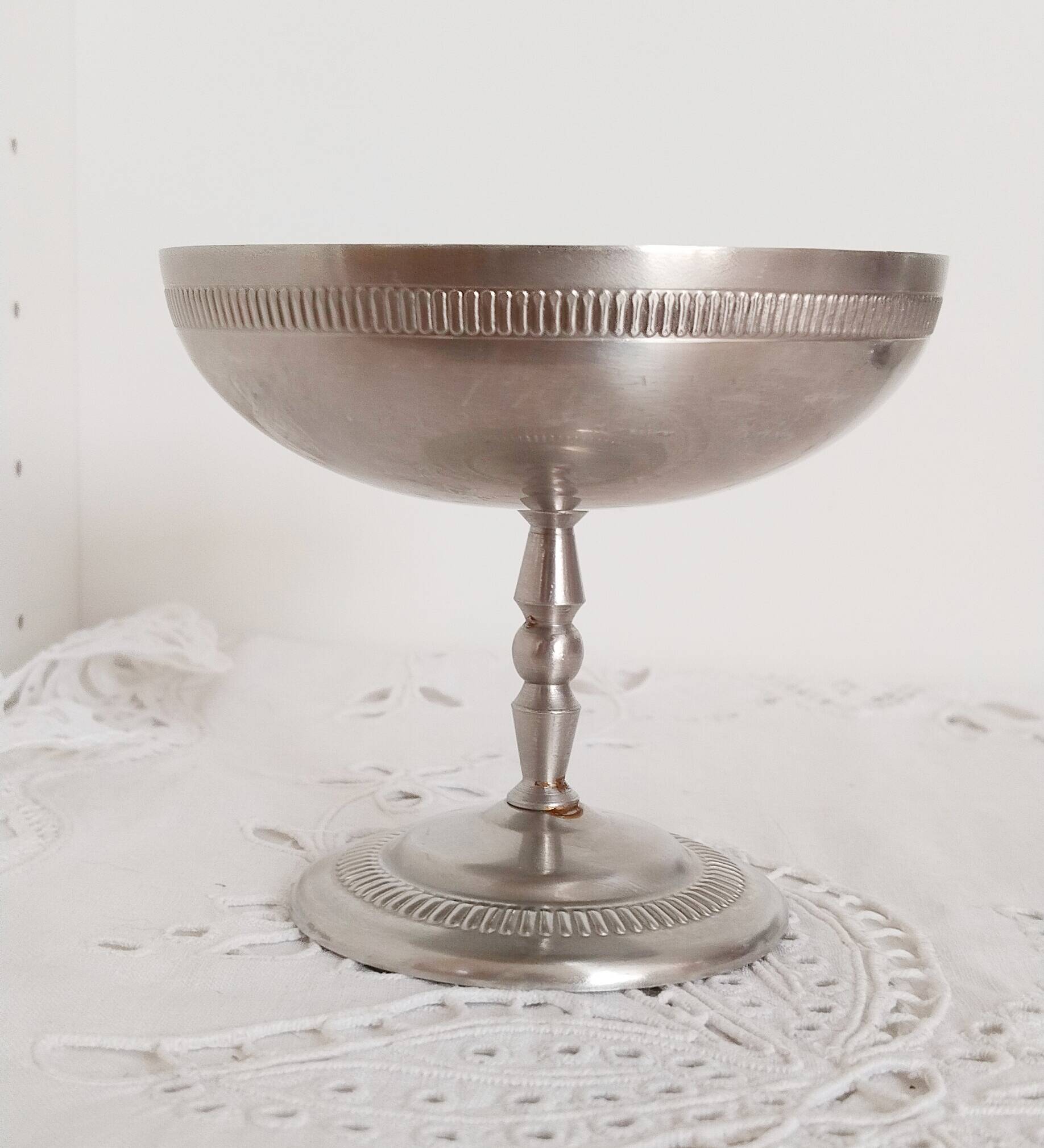 Large ice cream cups, set of 6, in 18/10 stainless steel (ref 13)