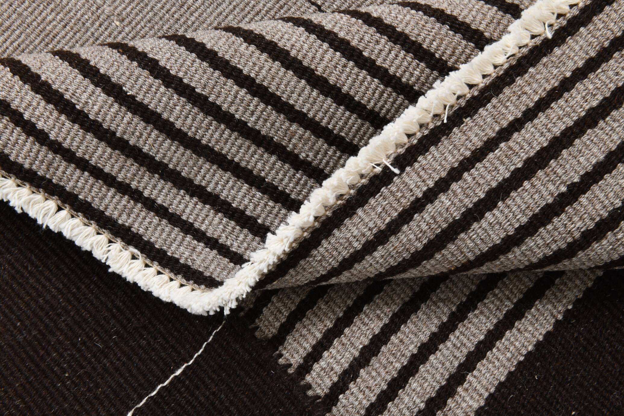 8x10 Contemporary Gray Black Vintage Kilim Rug, 225x325Cm