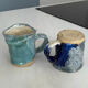 Set of 2 glazed ceramic mugs – Handmade rustic mugs
