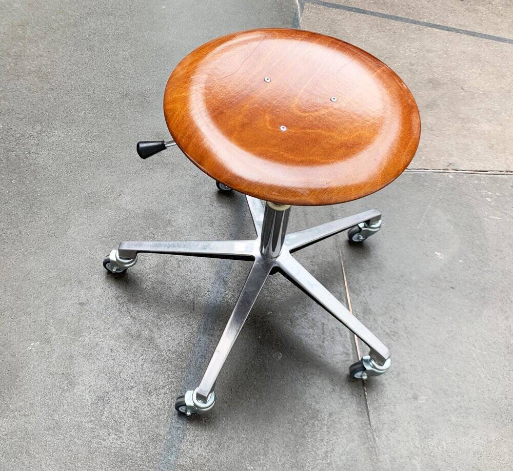 Mid-century German industrial swivel office stool by Schmitz, 1960s