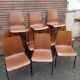 Set of 10 stackable industrial chairs
