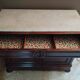 Victorian commode with a white marble top.