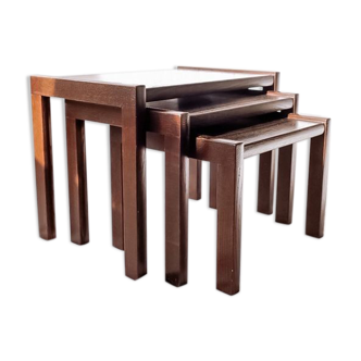 Set of 3 nesting tables in wenge