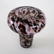 Glass leopard print vase, Italian design, 1970s, made in Italy