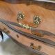 Curved Louis XV commode in marquetry – marble top – 19th century