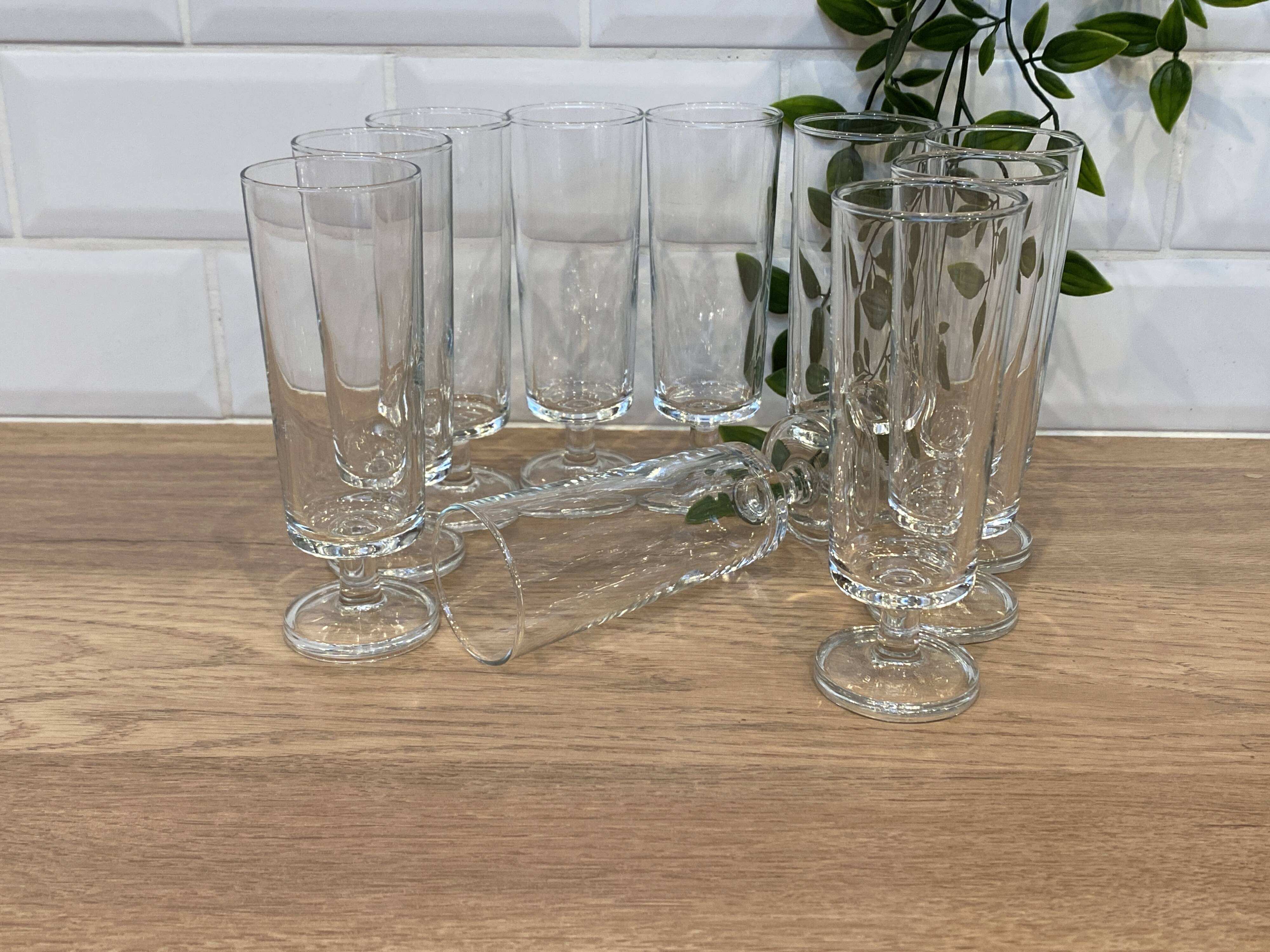 Set of 10 Luminarc champagne flutes