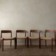 Vintage Danish Teak Dining Chairs Model 75 Niels O. Møller 1950s Set of 4