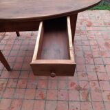 Table ovale 2 tiroirs