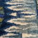 Abstract Scandinavian Multicolor High Pile Rya Rug Carpet, Sweden, 1960s