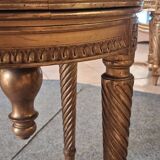 Golden wooden piano stool