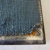 Brutalist metal wall mirror decoration pushed back year 70 vintage