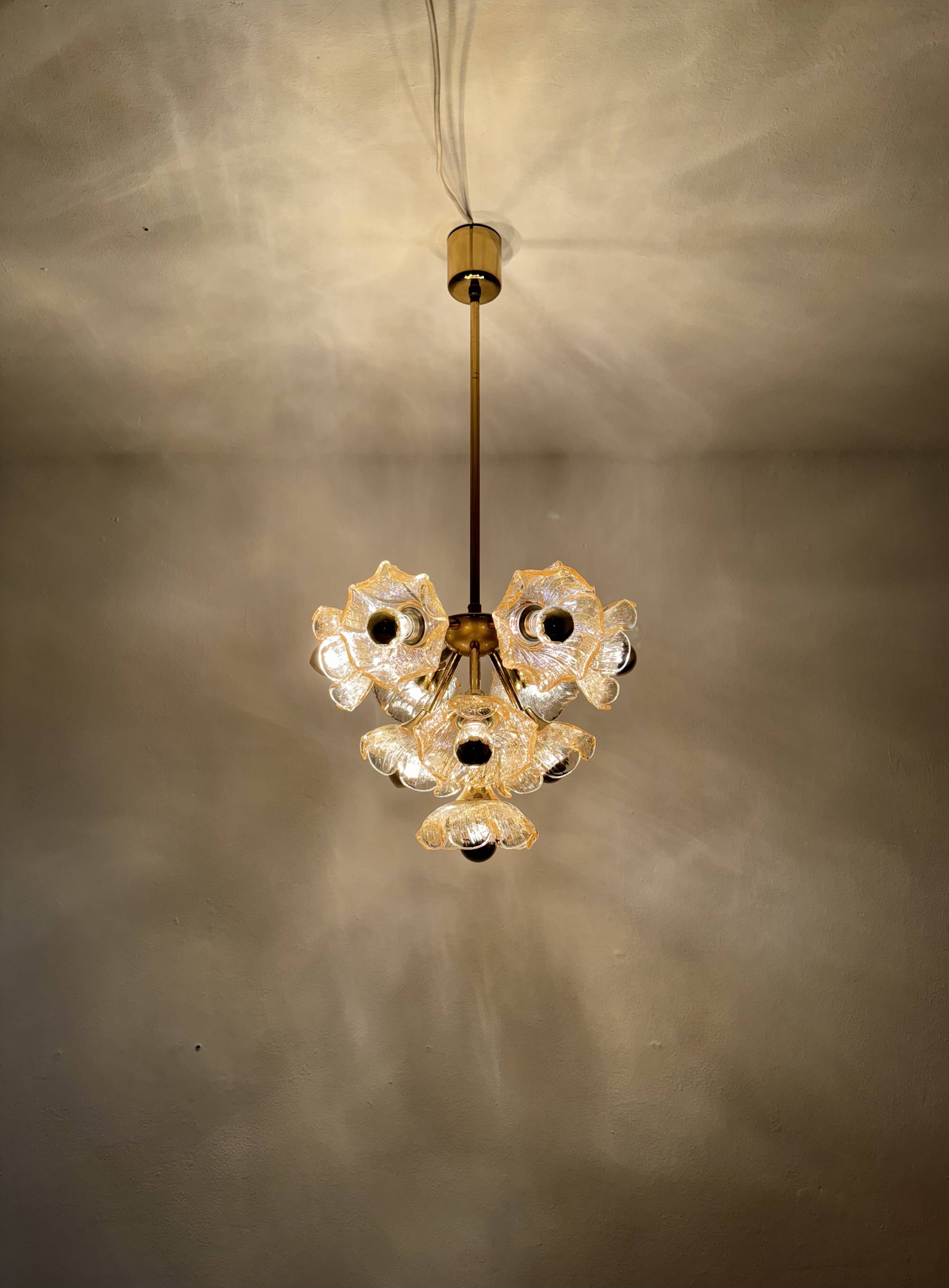 Floral Glass Chandelier