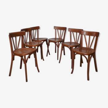 Set de 6 chaises Baumann années 40/50