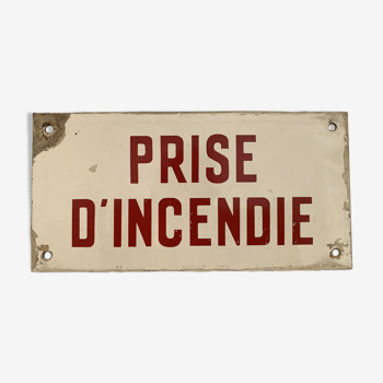 Plaque prise d'incendie