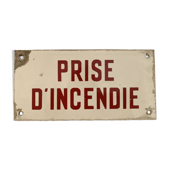 Plaque prise d'incendie