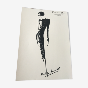 Christian Dior: fashion illustration "autumn collection - winter 1984 -85"