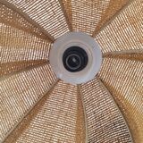 Vintage raffia flower pendant lamp