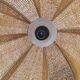 Vintage raffia flower pendant lamp
