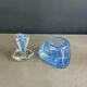 Two-coloured blown glass set