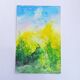 Original abstract painting – bright landscape – 15.5 x 24 cm