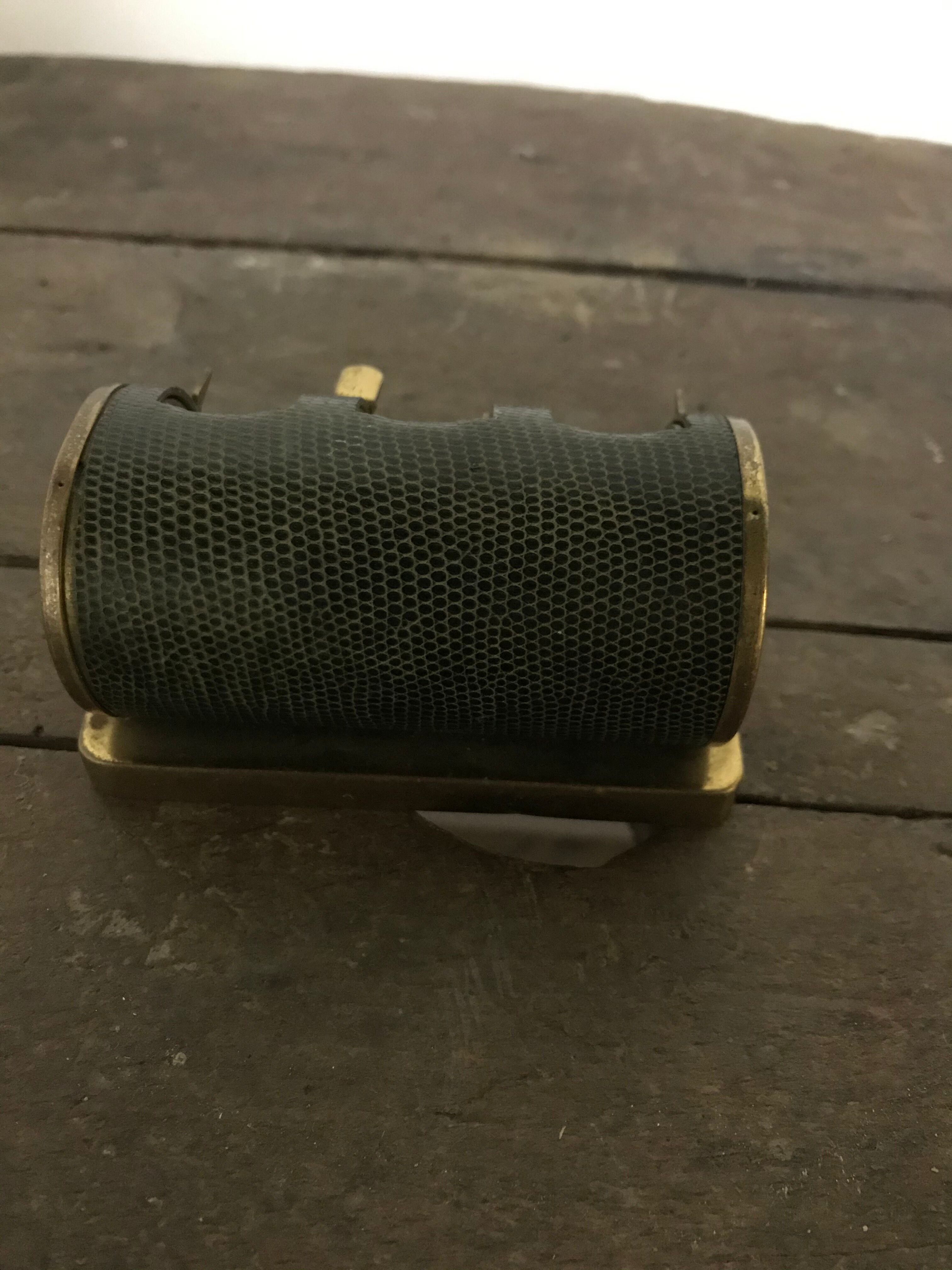 Perpetual leather and brass calendar