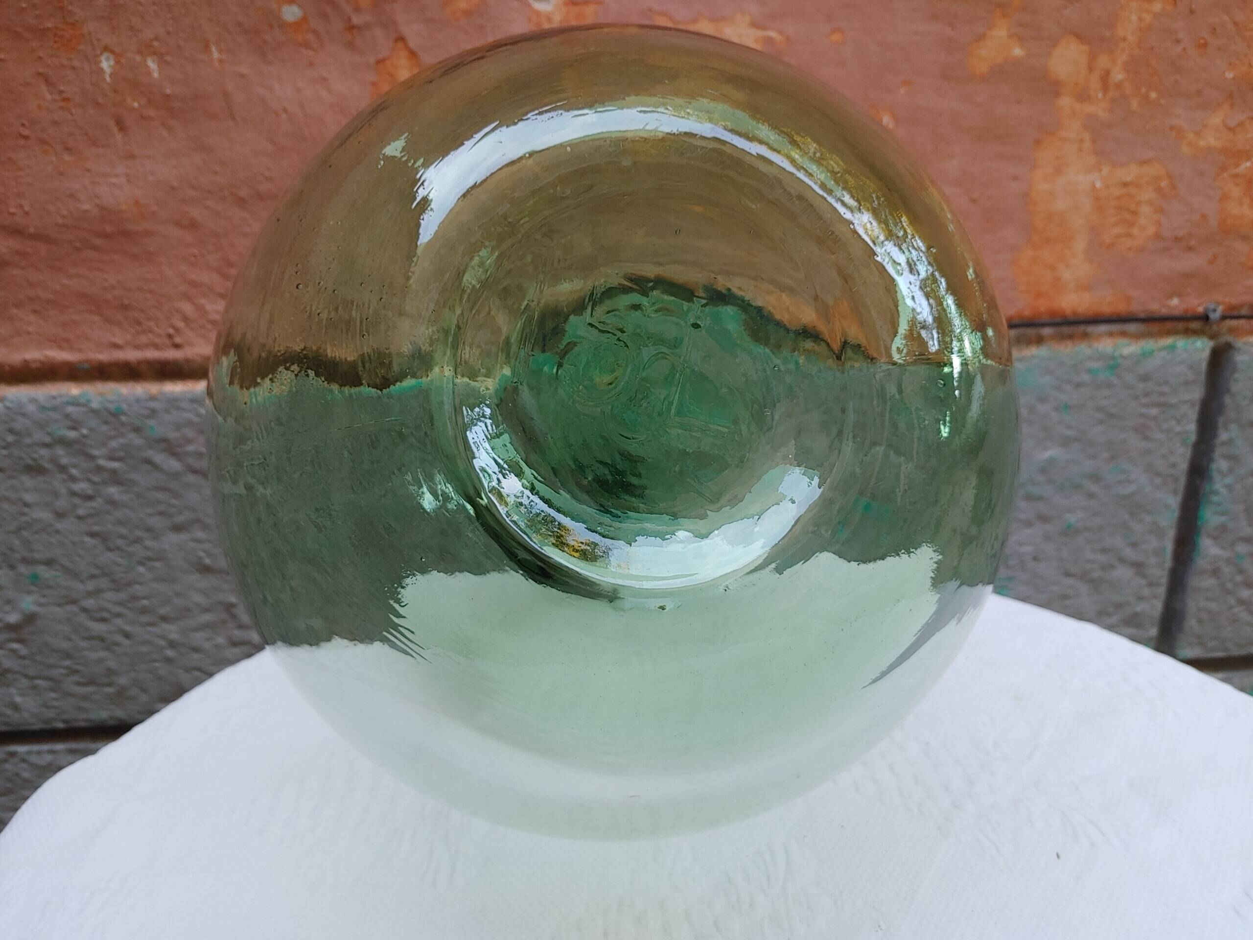 Dame Jeanne old bubbled glass - 15 liters - height 42 cm (BB)