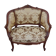 Fauteuil bergère louis XV en Noyer sculpté