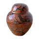 Boîte à couvercle en laiton émaillé cloisonné -oiseaux et fleurs, Mad