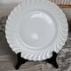 6 assiettes plates vintage porcelaine blanche torsadée Limoges Haviland