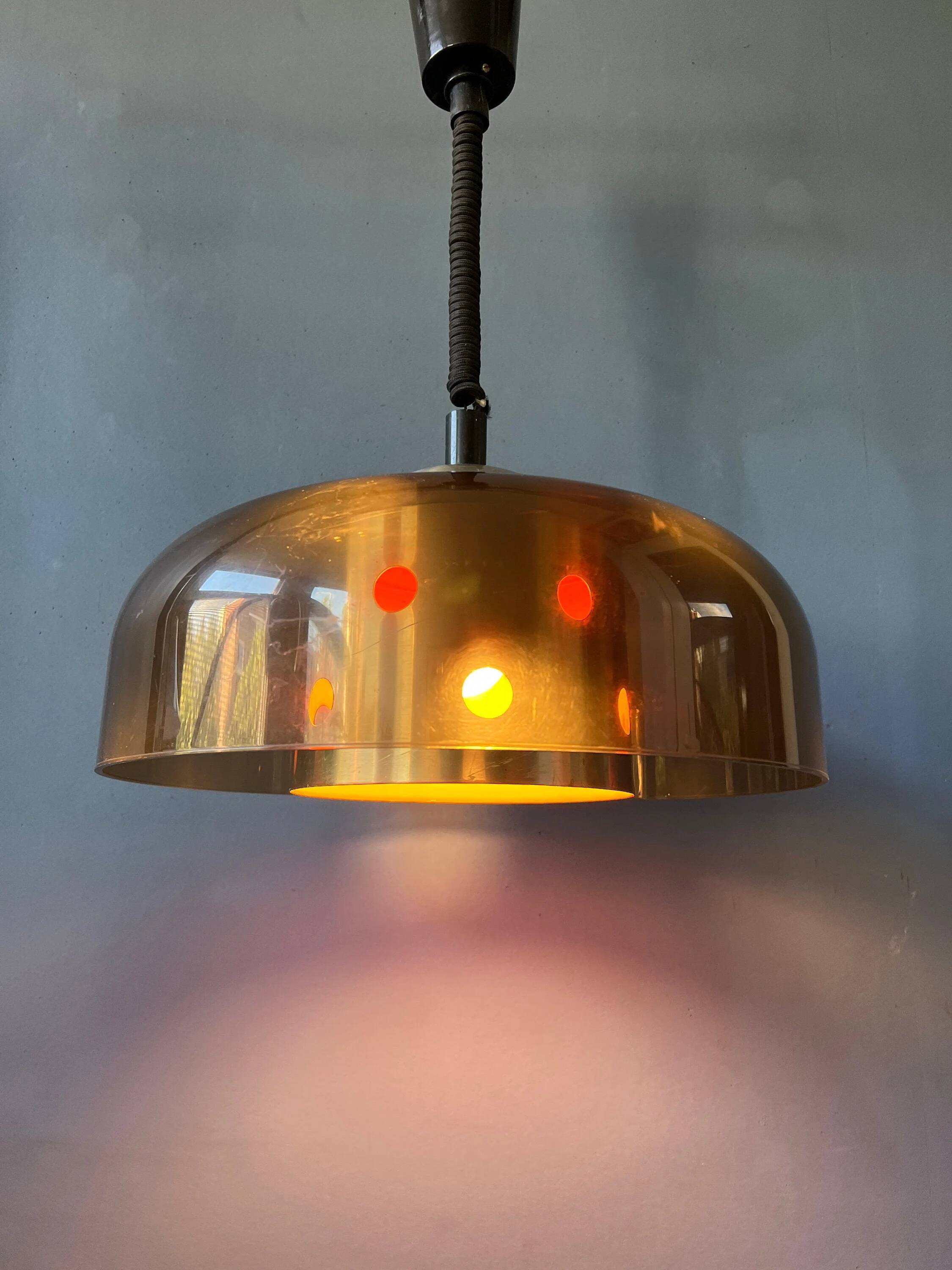 Suspension Mid-Century Herda Space Age / vintage suspended lamp from the 70s