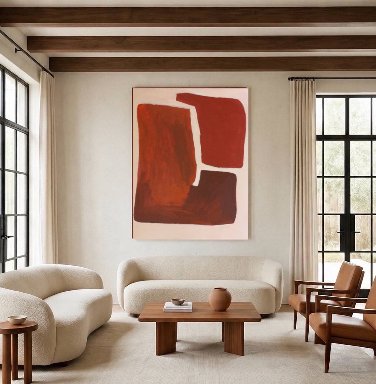 Peinture sur toile tendue "Soft Connection" 100x80cm