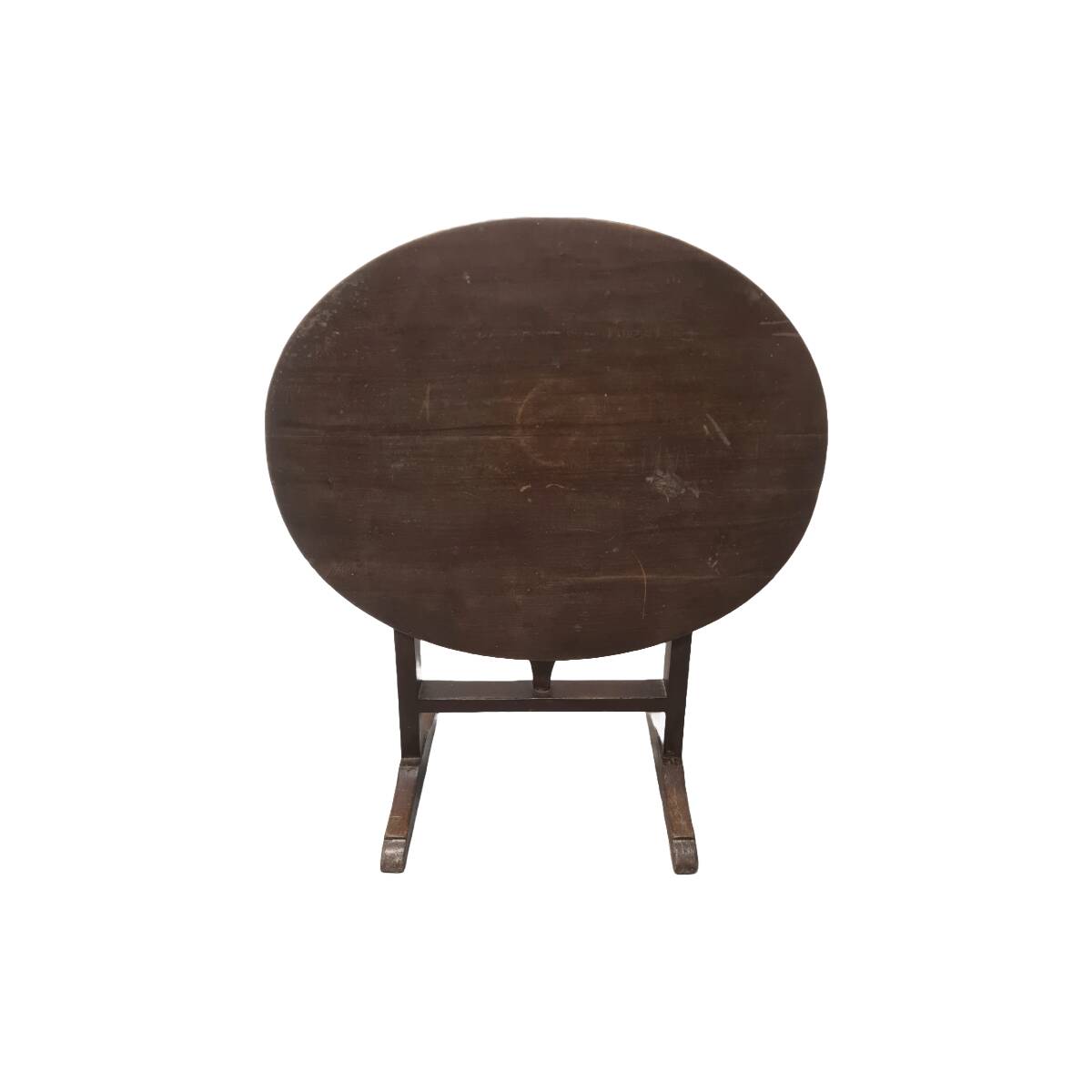 Antique French Oval Vigneron Side Table, late 1800s
