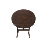 Antique French Oval Vigneron Side Table, late 1800s