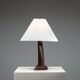 Large mid-century solid rosewood table lamp