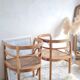 Pair of chairs in the style of antique armchairs circa 1940 - engraved seat.