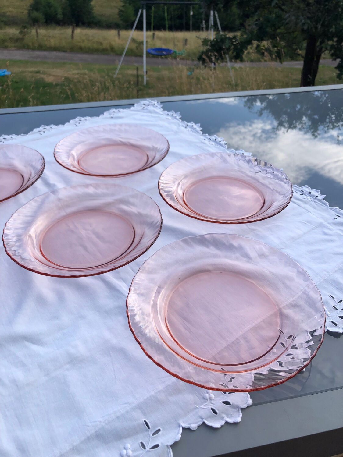 Lot 6 hollow plates Rosaline