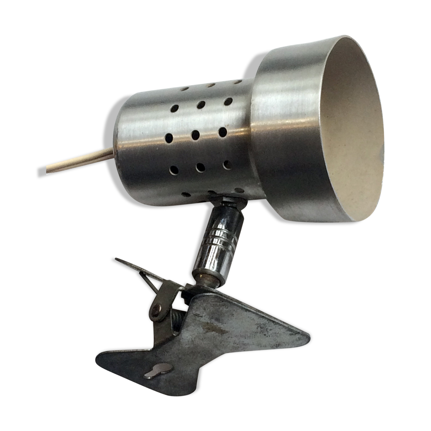 Brushed aluminum clamp spot 1970