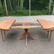 Round extendable dining table in solid mahogany from the 1930s.