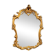 Golden mirror. Wood.